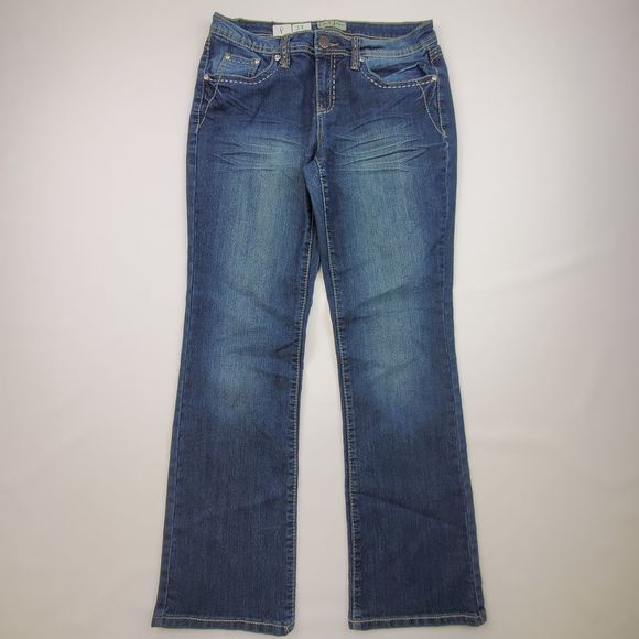 EARL JEAN HEAVY STITCHED POCKET STRAIGHT LEG JEANS - Picture 1 of 5